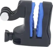 Secure Action Camera Helmet Chin Mount for Osmo Action YI - Adjustable Motorcycle Helmet Chin Holder for Cyclists - Black ABS Silicone (Without Phone Mount)