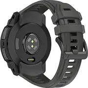VeveXiao Breathable Sport Band Compatible With Garmin Instinct 3 solar 45mm Strap, 22mm Quick Release Sport Silicone Bracelet Watch Strap instinct 3 Amoled 45mm Replacement Bands (inkiness)