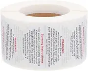 HOMSFOU 1Roll Adhesive Candle Warning Stickers Self Adhesive Decals for Candle Jars Safety Labels for DIY Candle Making Bright Easy to Use
