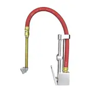S-516 Analog Tire Inflator with Pressure Gauge, 15" Hose Straight Foot Lock