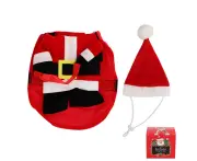 Pet Costume Dog Christmas Cosplay Costume with Christmas Gift Box and Hat for PuppiesXL
