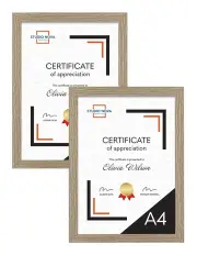 [Studio Nova] Premium Picture Photo Frame A4 Set of 2 in Natural Oak