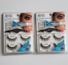 2x Ardell Wispies Black False Eyelashes w/ Mini Adhesive Tubes & Applicator,C22