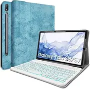 Galaxy Tab S8/ S7 11 Inch Backlit Keyboard Case, Multi-Angle 7 Color Backlight Detachable Wireless Keyboard Case Fit Samsung Galaxy Tab S8/ S7 11" SM-X700/X706/T870/T875/T876 Tablet