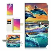 Dolphin TPU Phone Wallet Case Cover For Samsung Galaxy A21S - 21520