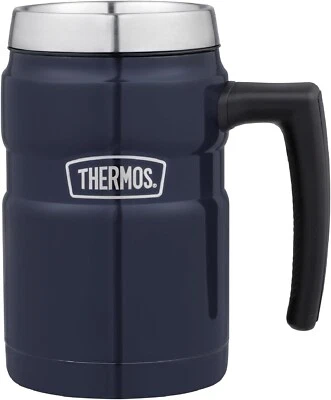 Thermos 470ml S/Steel Vacuum Insulated King Camping Mug Midnight Blue RRP $64.99