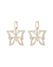 Eye Candy LA Edith CZ Butterfly Dangle Earrings NoSize NoColor