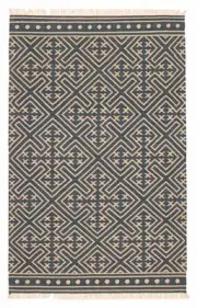 Vintage Hand Woven Kilim Rug 5'1" x 7'11" Traditional Wool Carpet