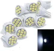 PolarLander 10Pcs T10 8 SMD Led Auto Car White Wedge Lamp Light Blub DC12V