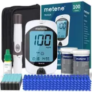 Blood Glucose Monitor Kit with 100 Strips, Lancets, and Control Solution