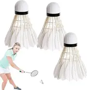 Shuttlecocks Badminton - Badminton Shuttlecocks with Stability,Lightweight Shuttle Cocks Duck Feather Sports Accessories for Outdoor, Activities & Backyards