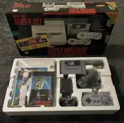 Super Nintendo SNES Console System Mario World Bundle - New, Unused