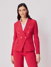 Hawes & Curtis Red Double Breasted Jacket Size: 20 (UK 22)