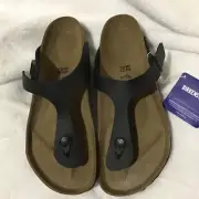 BIRKENSTOCK GIZEH BLACK WOMENS US 9M(NORMAL) EU 40(4922)
