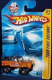 [Hot Wheels] Custom Ford Bronco 2008 First Edition #21 New Models Yellow Variant Racing Tampos 2008 021 1:64 Scale
