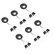 600Pcs Fishing Bobber Beads Stoppers 6 in 1 Float Sinker Stops Cylinder M, Black