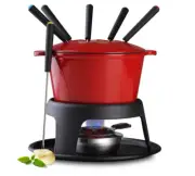 Artestia Cast Iron Fondue Set AR-84034 11 piece set with Auto Power Off