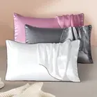 Imitation Silk Satin Sheet Queen Standard Pillow Case Bedding Pillowcase 48*74cm