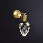 LED Copper Wall Light Crystal Sconce Modern Flush Mount Wall Lamp, Luxurious Brass Wall Wash Lights with Animal Decoration for Living Room Bedroom Bedside Hallway Stairs FANDIAO