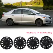 15" 4x Wheel Cover Hub Caps 14 Spoke Fit R15 Tire & Steel Rim For Toyota Yaris