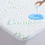 King Mattress Protector, Breathable Bamboo Viscose Waterproof King Size Mattr...