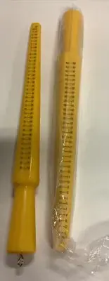 (QTY 2) Nylon Ring Sizer Mandrel With U.S. And European Sizes
