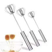 ﻿ Semi-Automatic Egg Whisk Hand Push Egg Beater Stainless Blender Whi Mixer S0T9