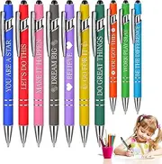 Inspirational Pens,Positive Pens Ballpoint | Touch Screen Tip Smooth Writing Pen for Women Men