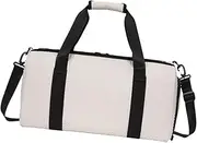 Oshhni Travel Duffle Bag Workout Bag with Shoes Compartment Dry and Wet Separation Handbag Travel Bag for Luggage Sports Duffle Bag, White