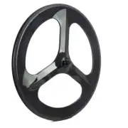 700C 3 Spokes Carbon Wheelset for Road Track Cycling Clincher Tubular Wheels