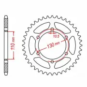 MTX Rear Sprocket 40T for Kawasaki NINJA 250 2008-2012 >520