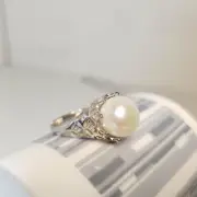 Large Freshwater Cultured Pearl Ring, Sterling Silver