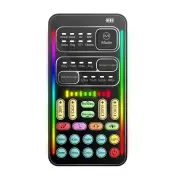 i9 Sound Card Mini Multiple Audio Effect bluetooth-Compatible Live Sound Cards Voice Changer Portable Live Sound Card Mi