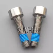 2pcs M7 x 25 mm Titanium Ti Screw Bolt Allen Hex Socket Cap Head + Thread Locker