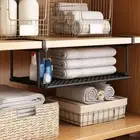 Steel Under Cabinet Organizer Hanging Under Shelf Basket Storage Rack Shoes