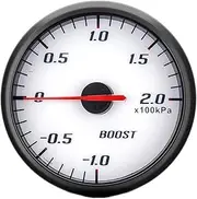 APTPKGDFDK 60mm Tachometer Boost Vacuum Water Temp Oil Temperature Oil Press Voltage Air Fuel Ratio EGT Gauge Black Case GPS Speedometer Temperature Meter(Boost Gauge)