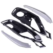 Front Bumper Fog Light Grille Cover Trim Fit For- 3 Series F30/F31 2012-2015 51117300739 51117300740 BlackSilver