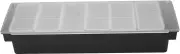 Condiment Caddy Sturdy Plastic Transparent Lid Detachable Design Multifunction Bar Fruit Caddy Black (6 Compartments)