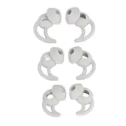 3 Sets Silicone Earbud Tips Professional Noise Reduction Comfortable Soft Sports Earbuds Tips Replacement for Sport Earphones Grey