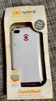 Speck Candy shell Case for iPod Touch 4th Generation -White/Red #SPK-A0646