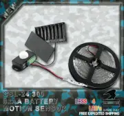 16.5' ft Emergency Battery Powered Led Strip light /Motion Sensor, Prewired