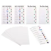 Checklist Board Set, 4 Pcs Chore Chart Plan with Card My Chore, White