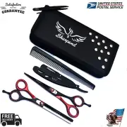 PROFESSIONAL Barber HAIR CUTTING & THINNING SCISSORS SHEARS HAIRDRESSING SET