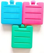 WHITE BERRY Set of 3 Mini Ice Brick Pack Blocks Reusable Fast Freeze Water Filled Ice Cubes Freezer Cooler Bag Box Travel Picnic Garden Parties Summer Events Your Cocktail Set BBQ's or General Use