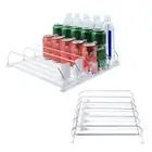 Drink Can Dispenser Organizer For Fridge Spring Loaded Adjustable Organiser