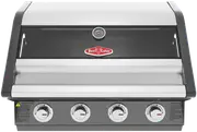 BeefEater 1600 Series Dark 4 Burner Built In BBQ w/ Cast Iron Burners & Grills