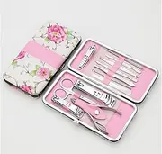 Excellent Durable Quality 12 pcs Professional 100% Stainless steel Nail Clippers Multi-function nail tool kit Manicure Pedicure Tools Set.