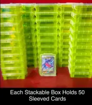 10 - Card Storage Box Vaults - Stackable (For Cards in Penny Sleeves)