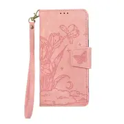 MCC Folio Case Samsung Galaxy A52 4G 5G Leather Wallet Cover Butterfly A525 A526 [Pink]