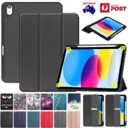 For iPad 10th Gen 10.9" 2022 Smart Leather Stand Case Cover With Pencil Holder